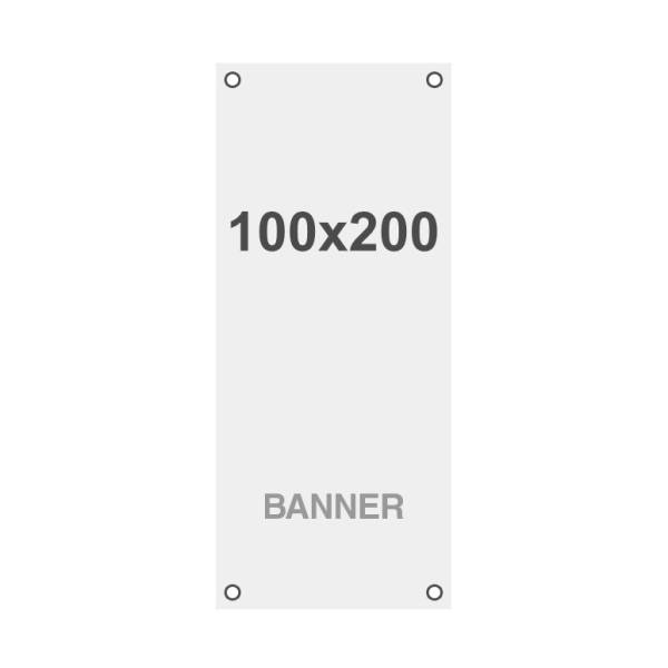 Wydruk bannerowy Symbio 510 g m2 100x200 cm wszyte otwory w narożnikach