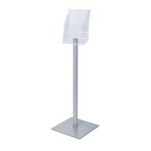 Stojak na ulotki A4 z metalową podstawą