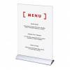 Stojak informacyjny z aluminiową podstawą na Menu - 1