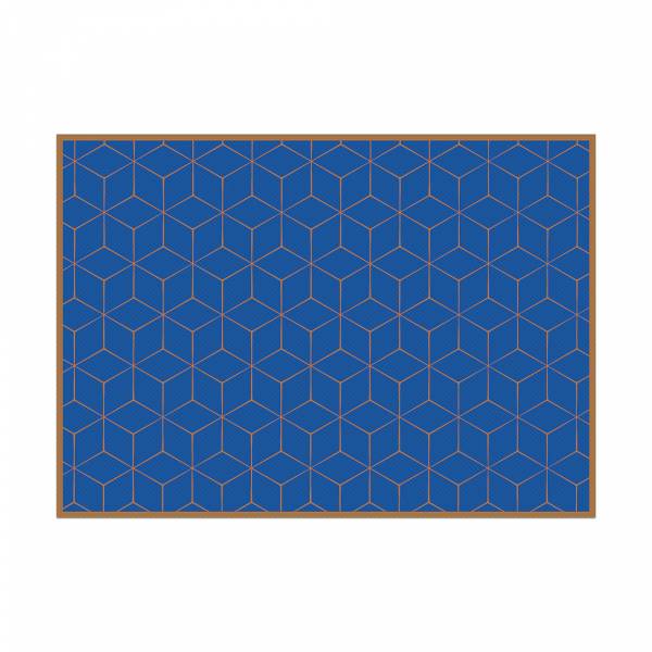 Podkładka Hexagon niebiesko-brązowa