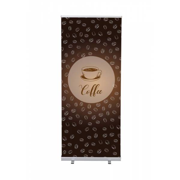 Roll-Banner Budget 85 cm z motywem Kawa, angielski