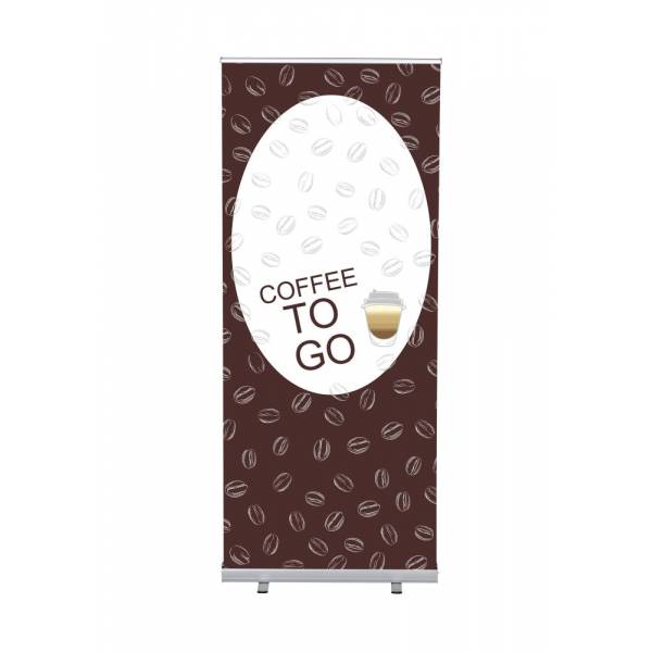 Roll-Banner Budget 85 cm z motywem Kawa na wynos, angielski