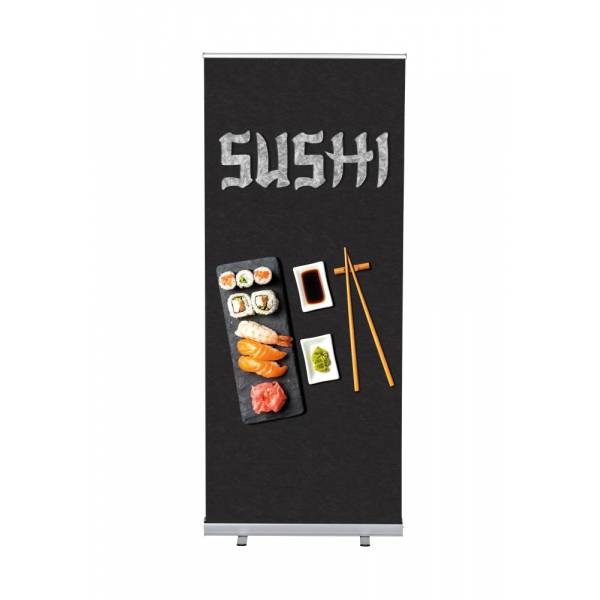 Roll-Banner Budget 85 cm z motywem Sushi