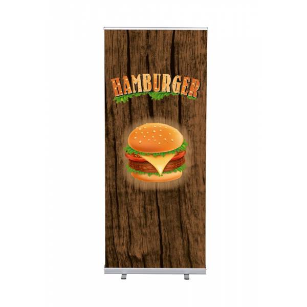 Roll-Banner Budget 85 cm z motywem Hamburger, angielski