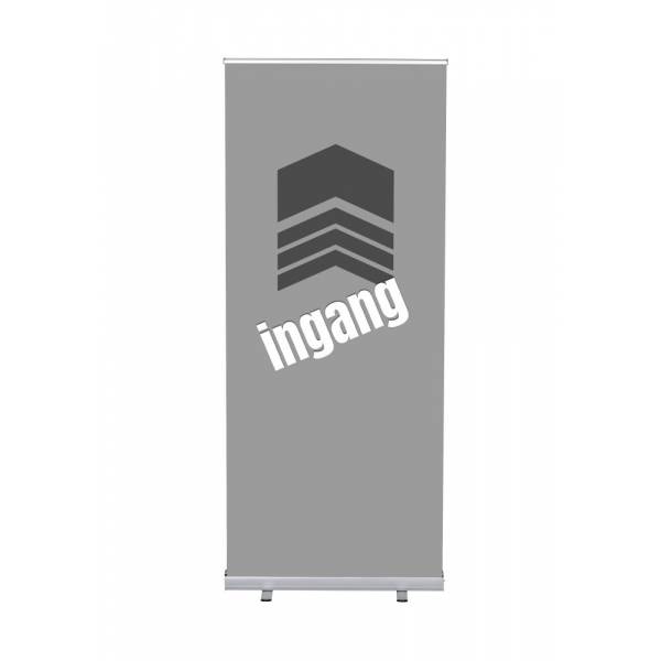 Roll-Banner Budget 85 cm z motywem Wejście, holenderski, szary