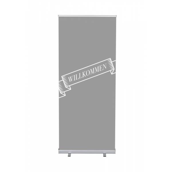 Roll-Banner Budget 85 cm z motywem Witamy, niemiecki szary