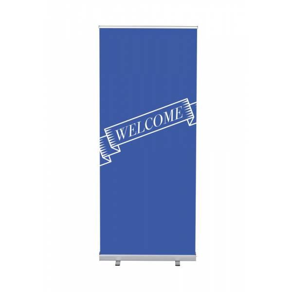 Roll-Banner Budget 85 cm z motywem Witamy, angielski, niebieski