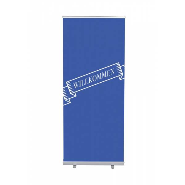 Roll-Banner Budget 85 cm z motywem Witamy, niemiecki niebieski