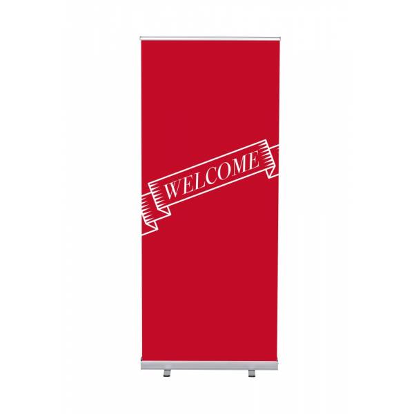 Roll-Banner Budget 85 cm z motywem Witamy, angielski, czerwony