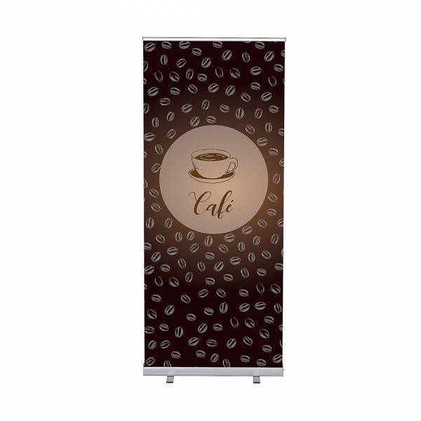 Roll-Banner Budget 85 cm z motywem Kawa, Francuski