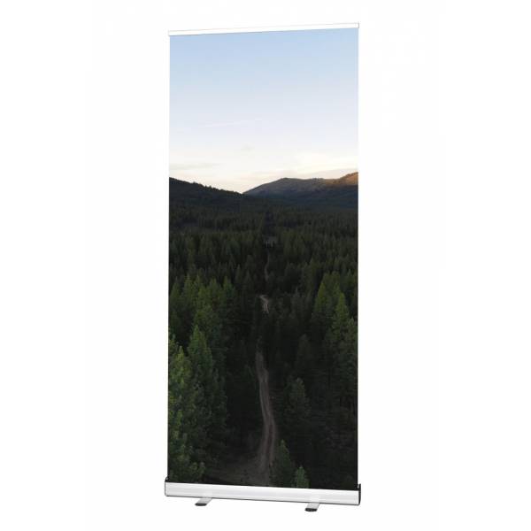 Roll-Banner Challenger Alu z grafiką Symbio 85 x 200 cm