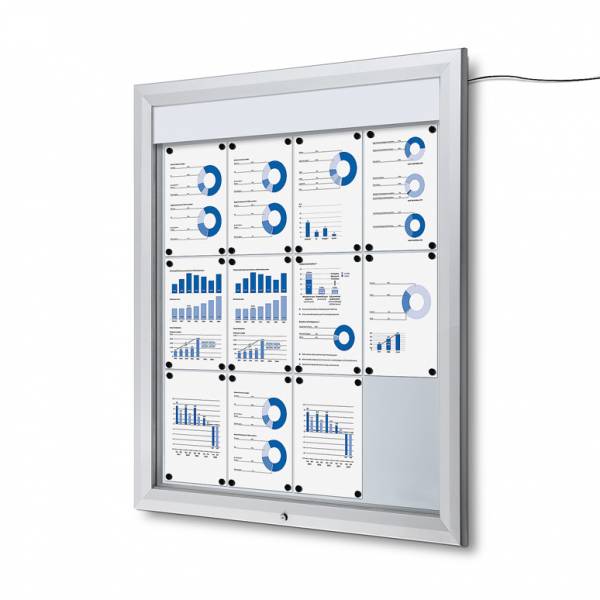 Zewnętrzna gablota ogłoszeniowa 12xA4 podświetlana LED