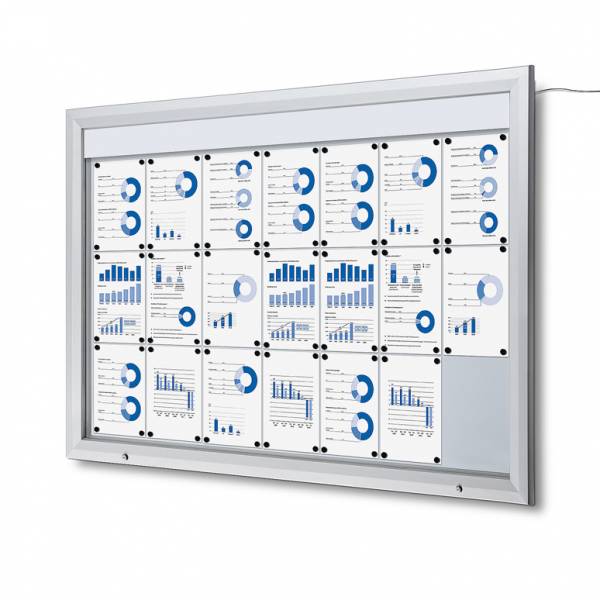 Zewnętrzna gablota ogłoszeniowa 21xA4 podświetlana LED