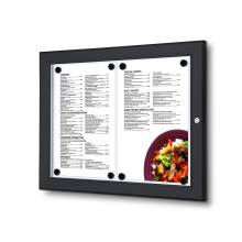 Czarna gablota na menu 2xA4