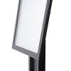 Czarny wolnostojący stojak na menu 4xA4 z oświetleniem LED - 7
