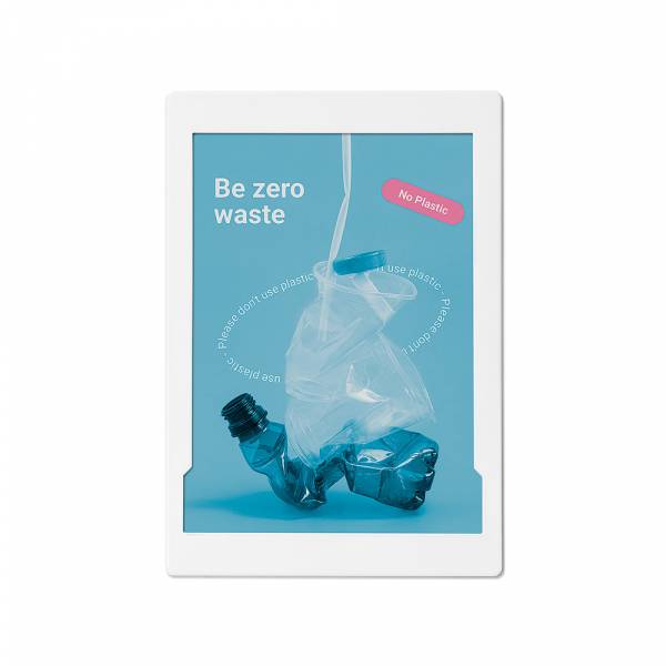 Metalowa ramka na plakat A4 w pionie biała