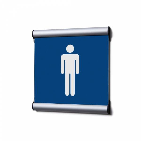 Oznakowanie na drzwi 15,5 x 15,5 cm z motywem męski niebieski