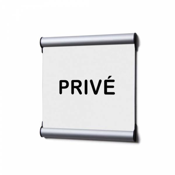 Oznakowanie na drzwi 15,5 x 15,5 cm z motywem prywatny Biały