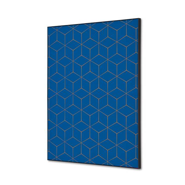 Tekstylna Dekoracja Ścienna A2 Hexagon Niebieski-brązowy