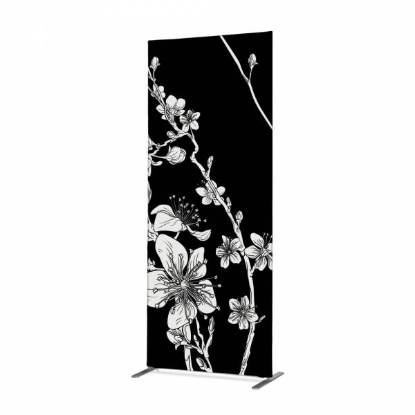 Przegroda Tekstylna Deco 100-200 Podwójna abstrakcyjna japońska wiśnia czarny