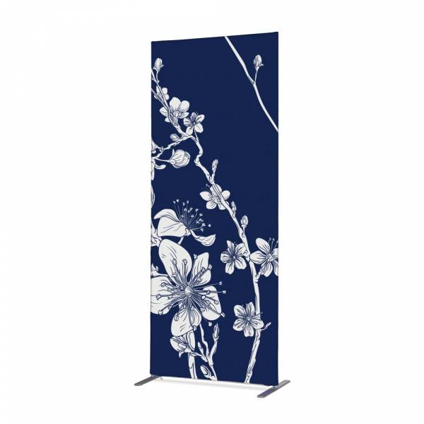 Przegroda Tekstylna Deco 85-200 Podwójna abstrakcyjna japońska wiśnia niebieski