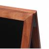 Potykacz drewniany 68x120 cm ciemny brąz z tablicą kredową - 9